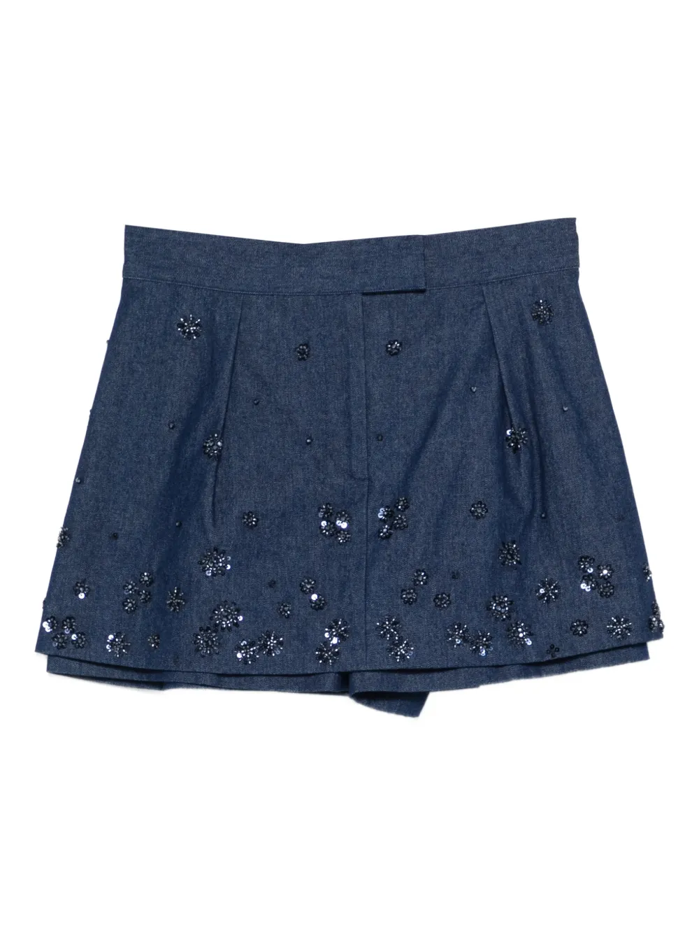 Maje sequin-embellished short shorts - Blue