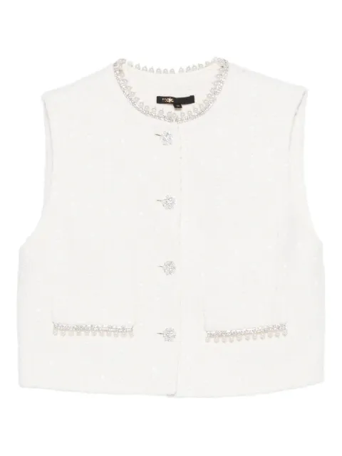Maje chaleco con detalles de cristal