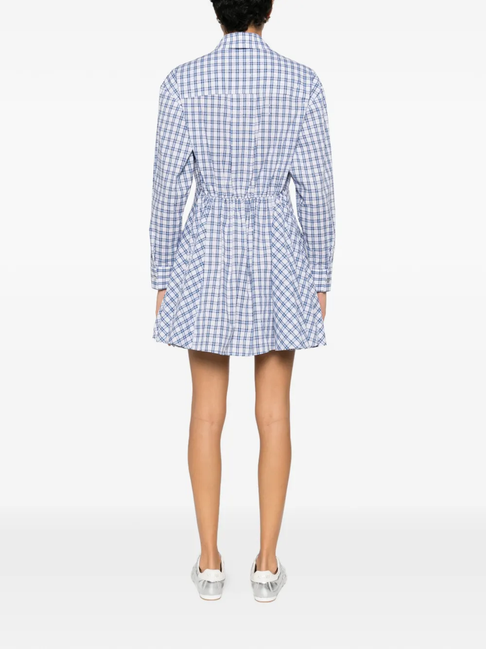 Maje Geruite mini-jurk Wit