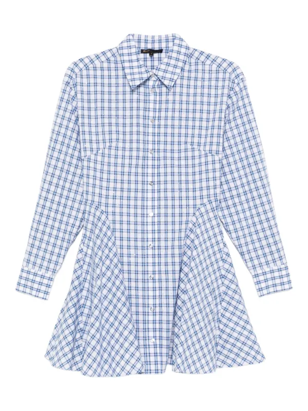 maje shirt dress Maje Striped Maxi Shirt Dress - Blue - 39% Off