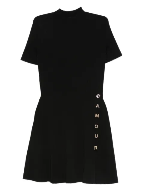 Maje vestido corto tejido de canalé con botones