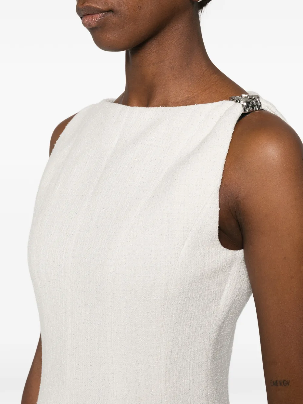 Maje Mini-jurk met gesp-applicatie Wit