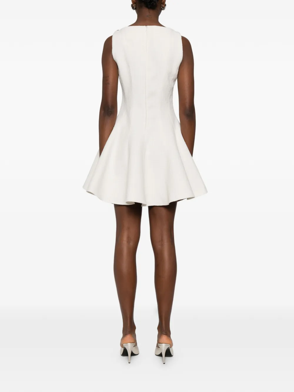 Maje buckle appliqué cotton dress - Wit