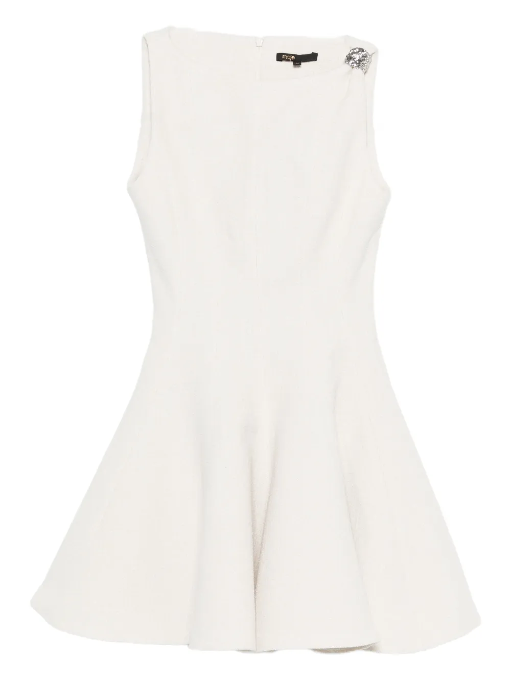 Maje robe en coton à boucle appliquée | blanc | Image 1