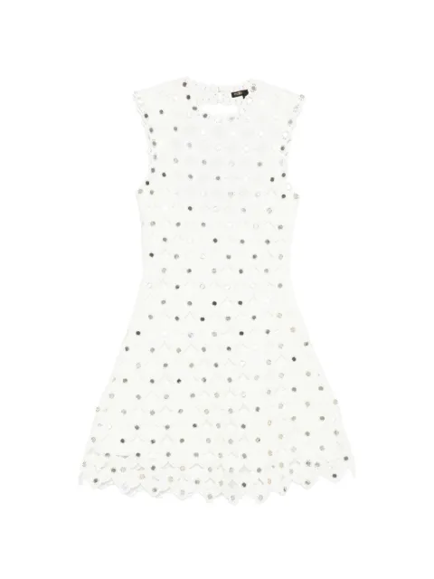 Maje vestido corto con lentejuelas festoneadas