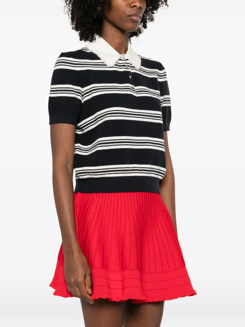 Maje Gestreepte polotop Blauw