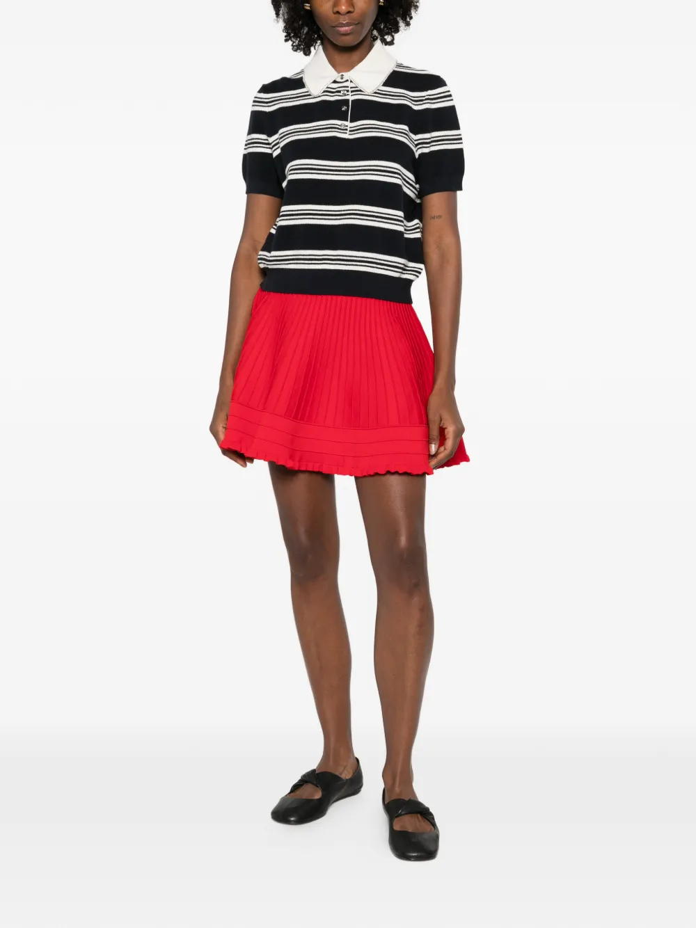 Maje Gestreepte polotop Blauw