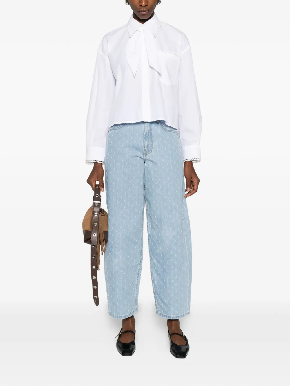 Maje braid trim Shirt - Wit