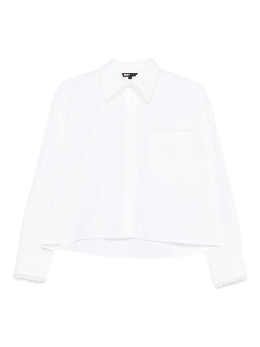 Maje camisa con ribete trenzado | blanco | Image 1