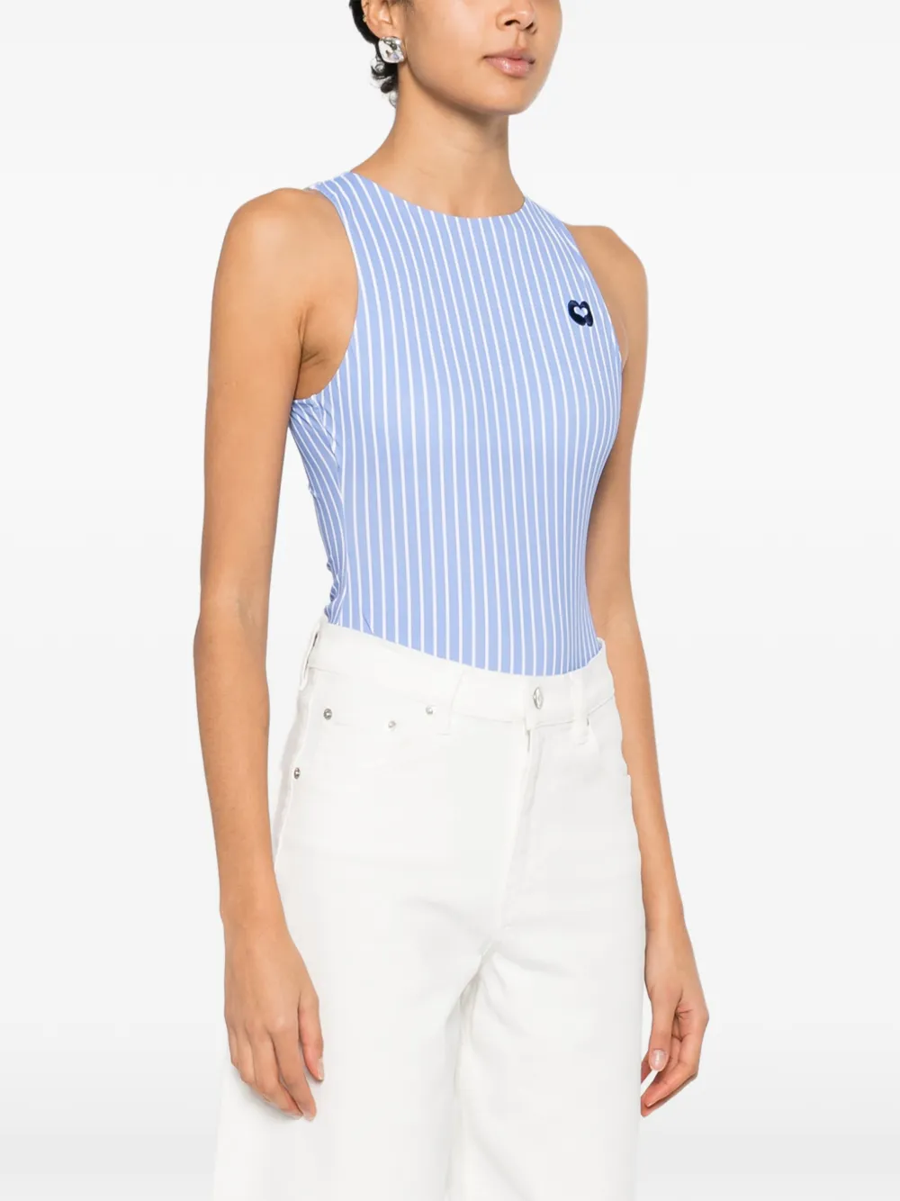 Maje Gestreepte body Blauw