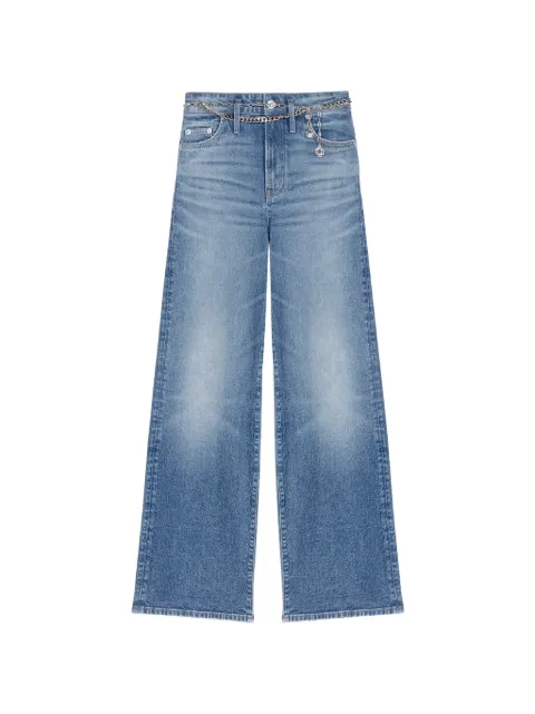 Maje chain-belt faded jeans