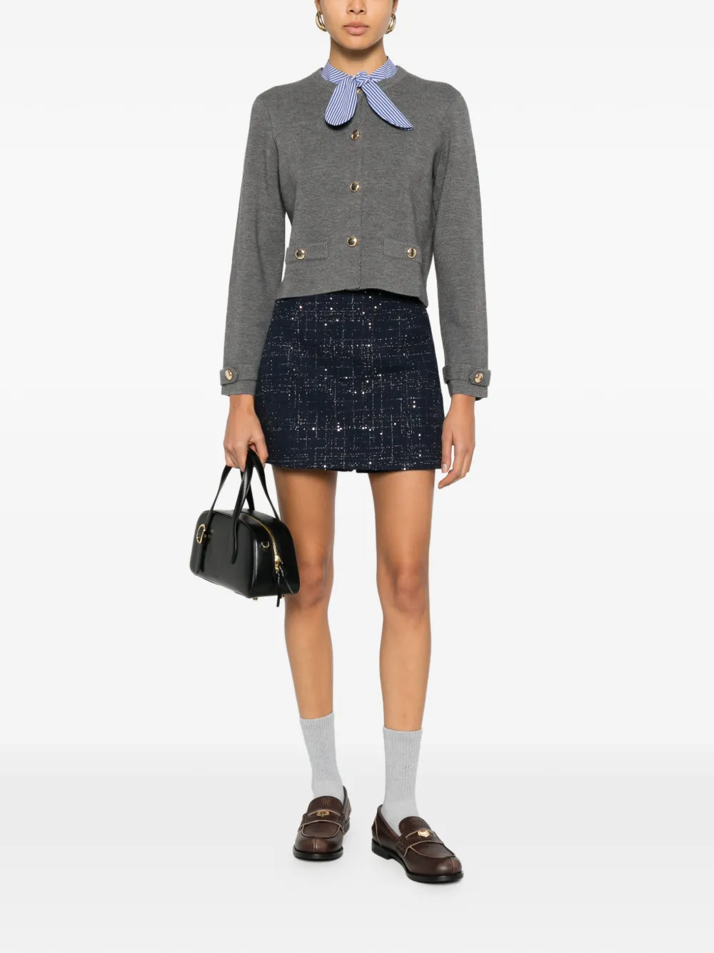  Maje Button-fastening Cardigan - Grey 