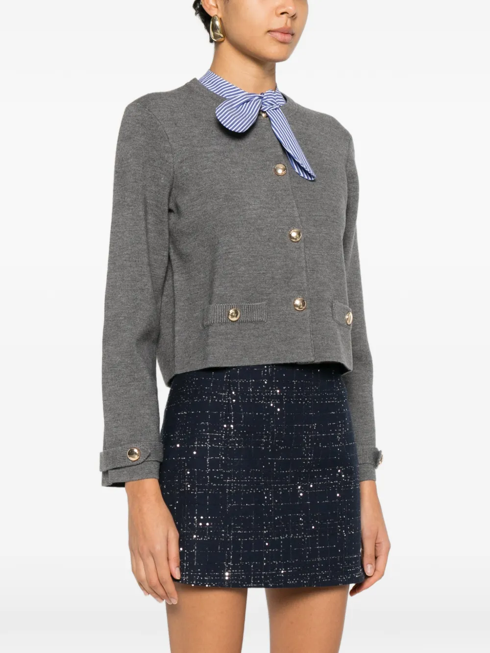  Maje Button-fastening Cardigan - Grey 