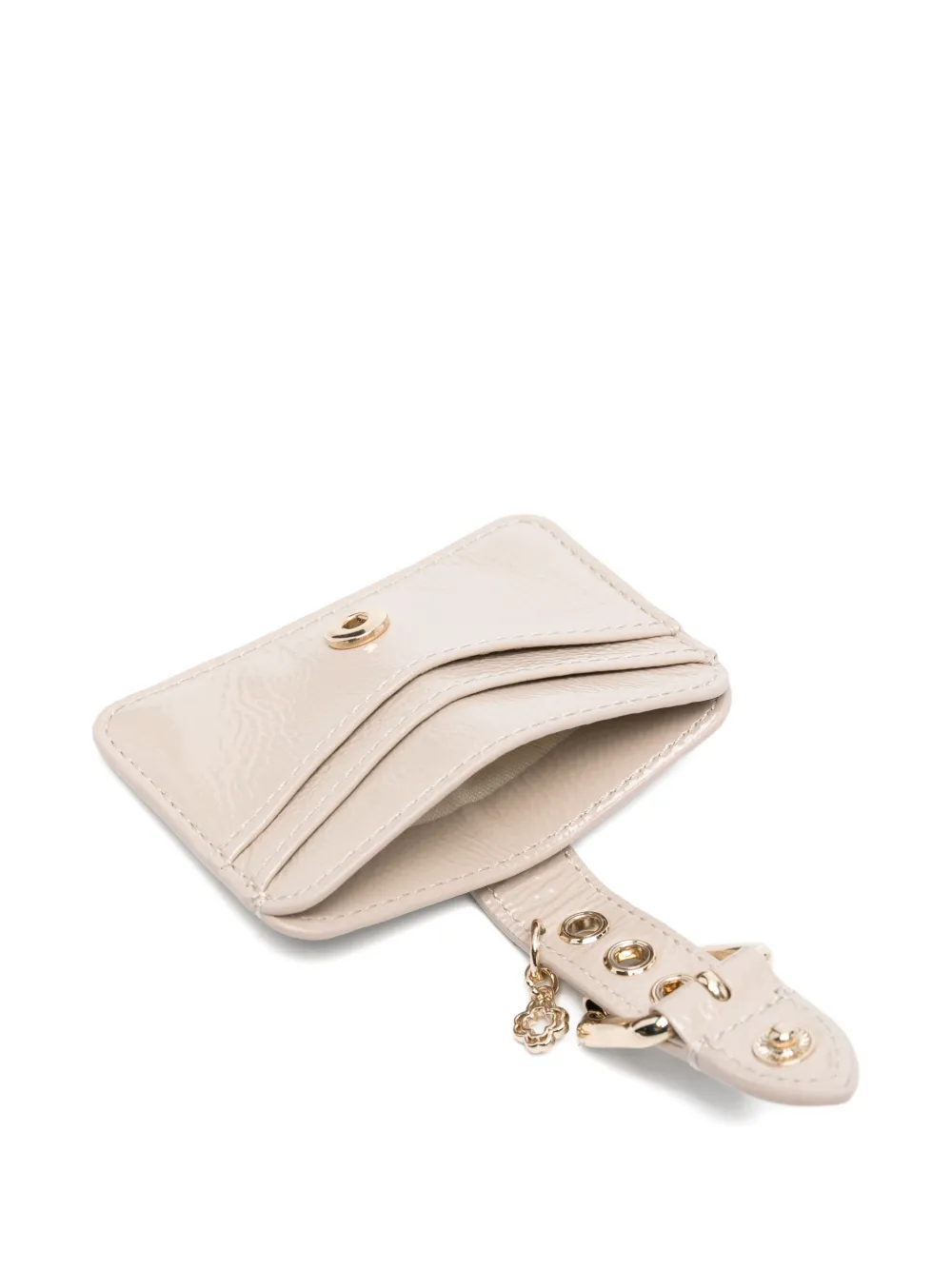  Maje Miss M Leather Cardholder - Neutrals 