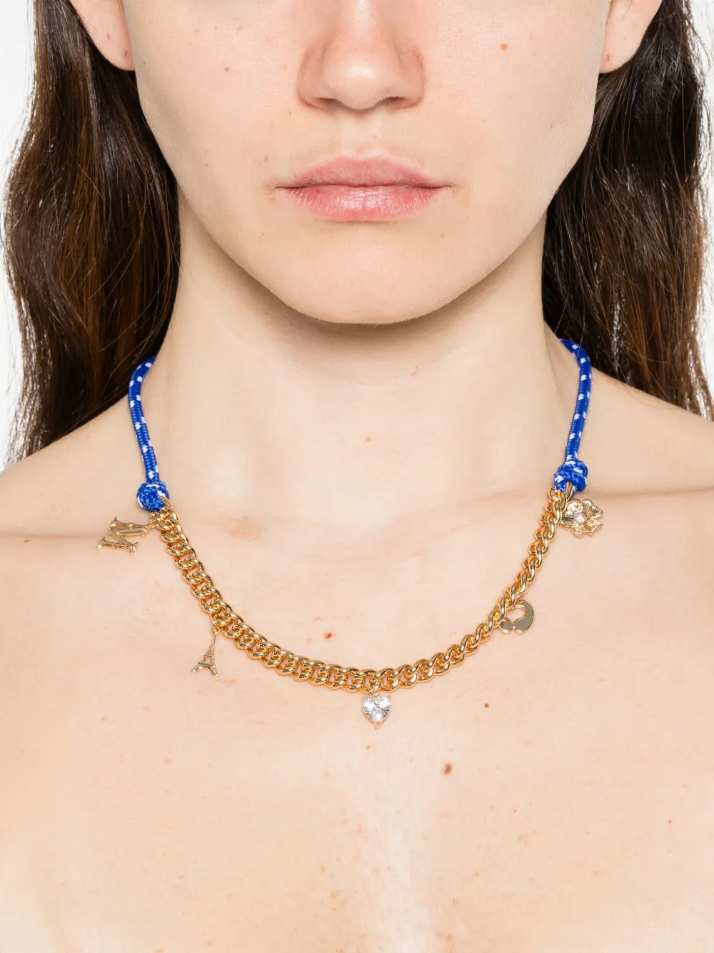  Maje Charm Pendant Necklace - Gold 