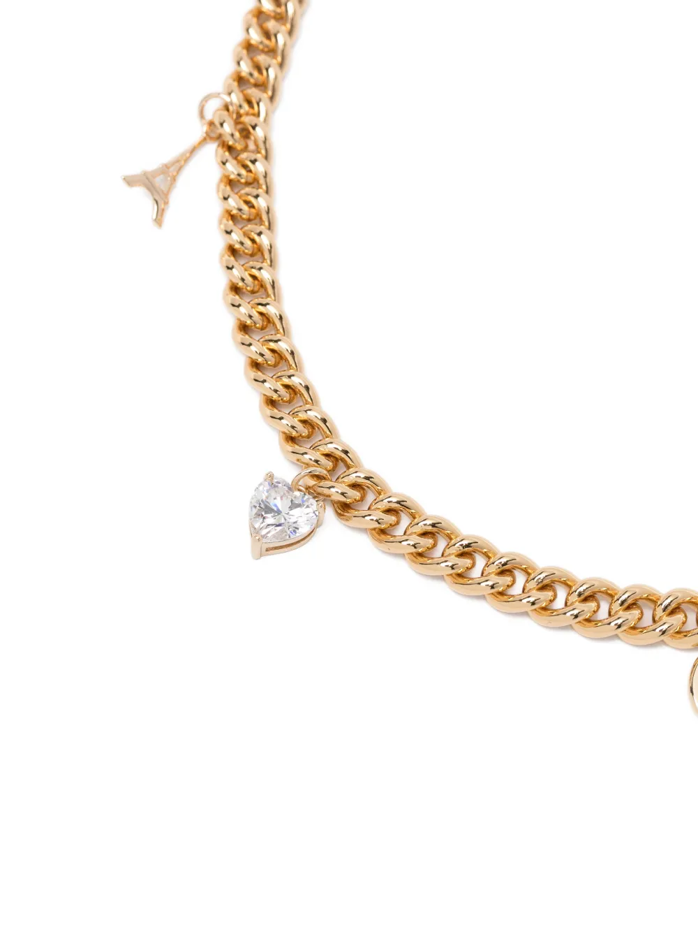  Maje Charm Pendant Necklace - Gold 