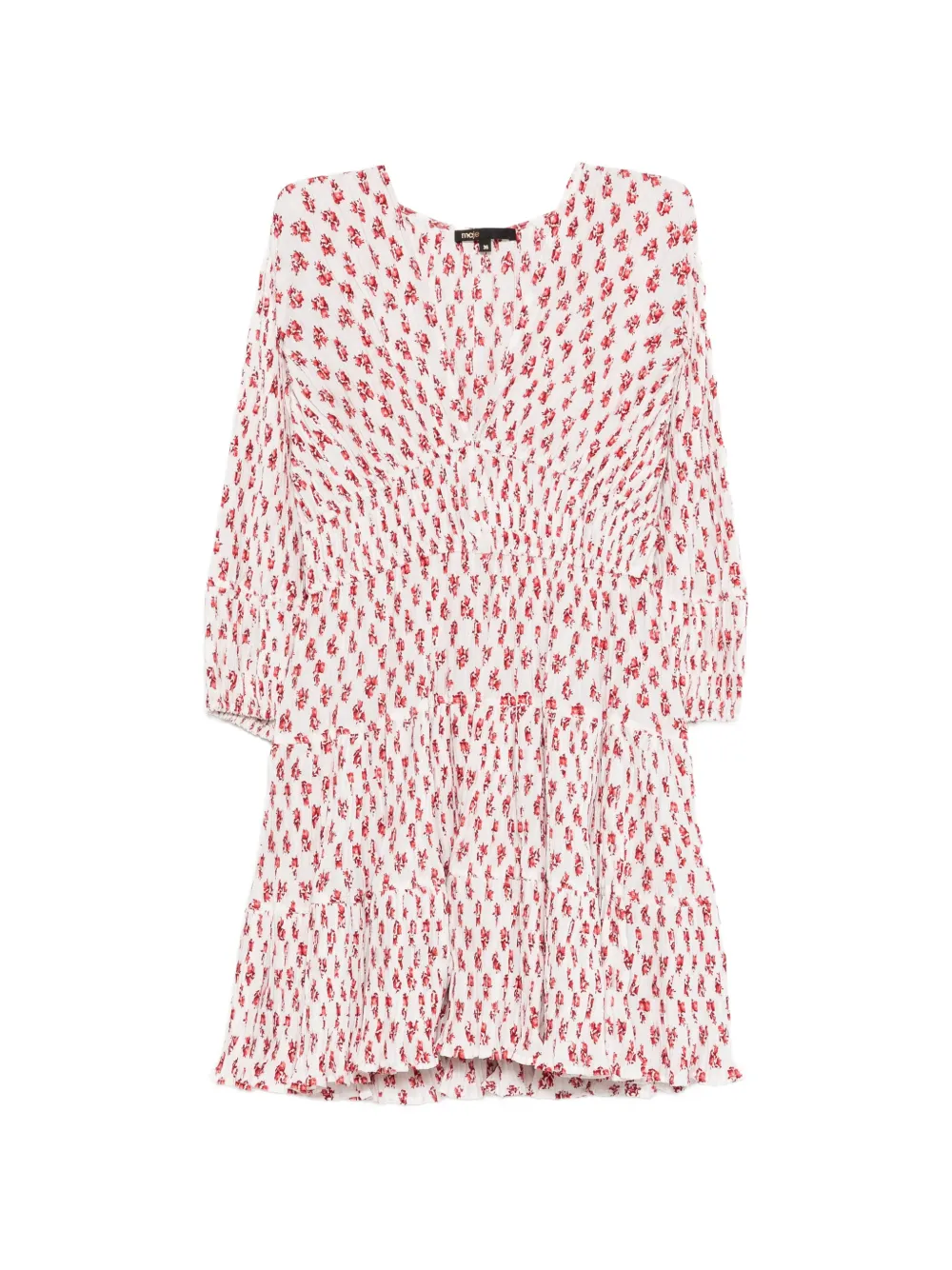 Maje Abito a fiori con scollo a V - Bianco