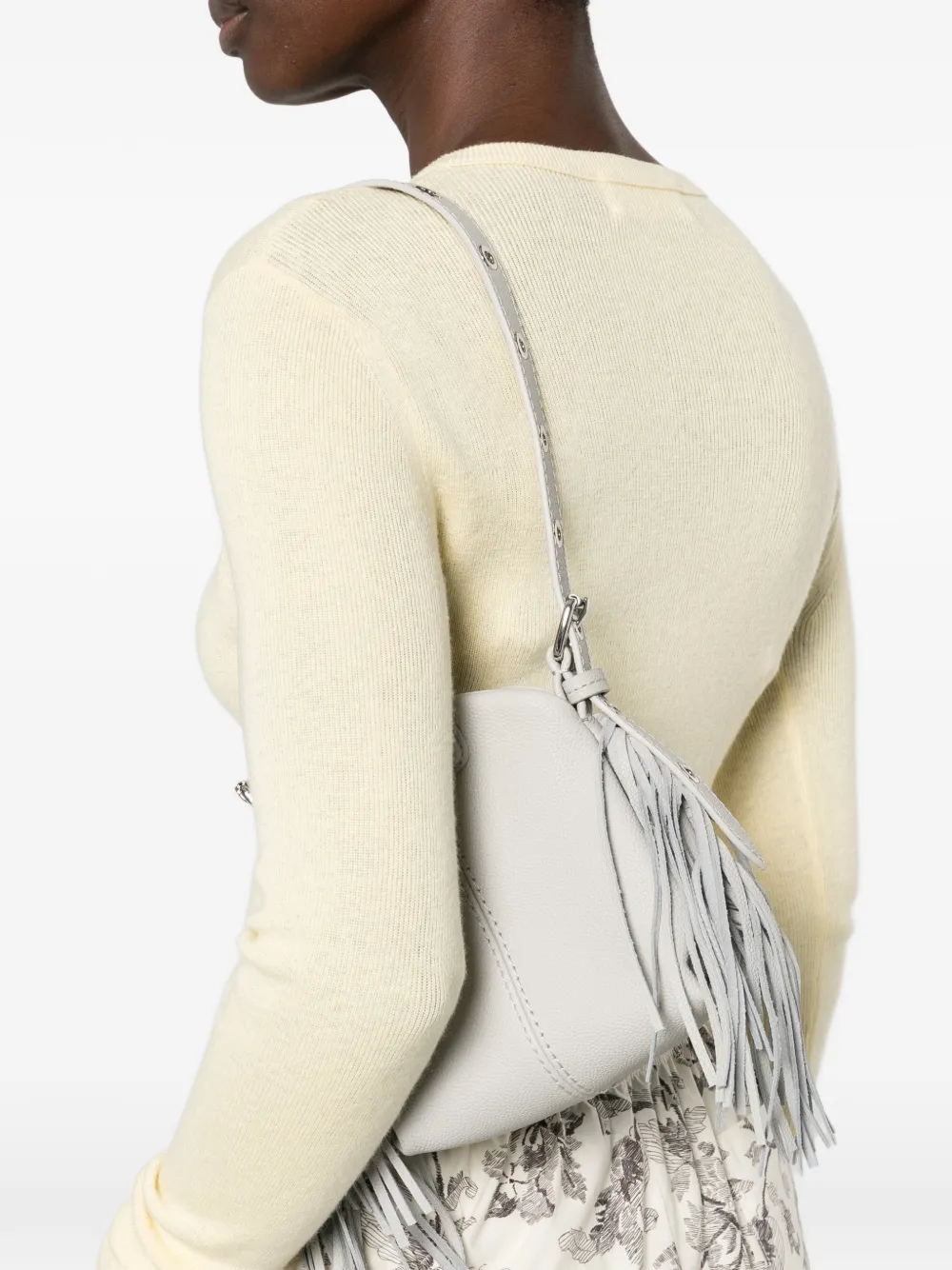 Maje Miss M mini-tas met korrelig effect Grijs