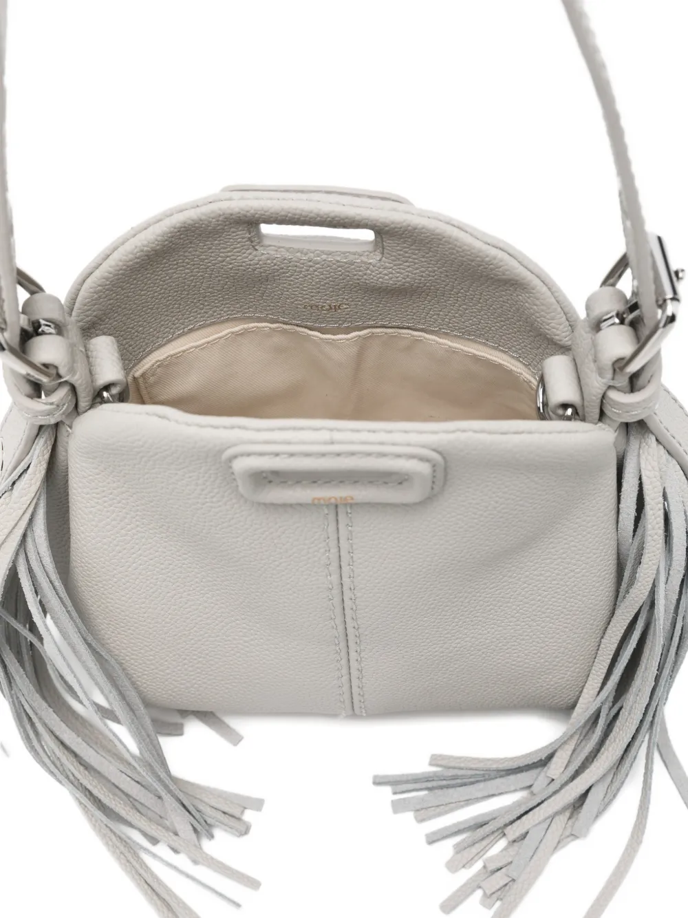 Maje Miss M mini-tas met korrelig effect Grijs