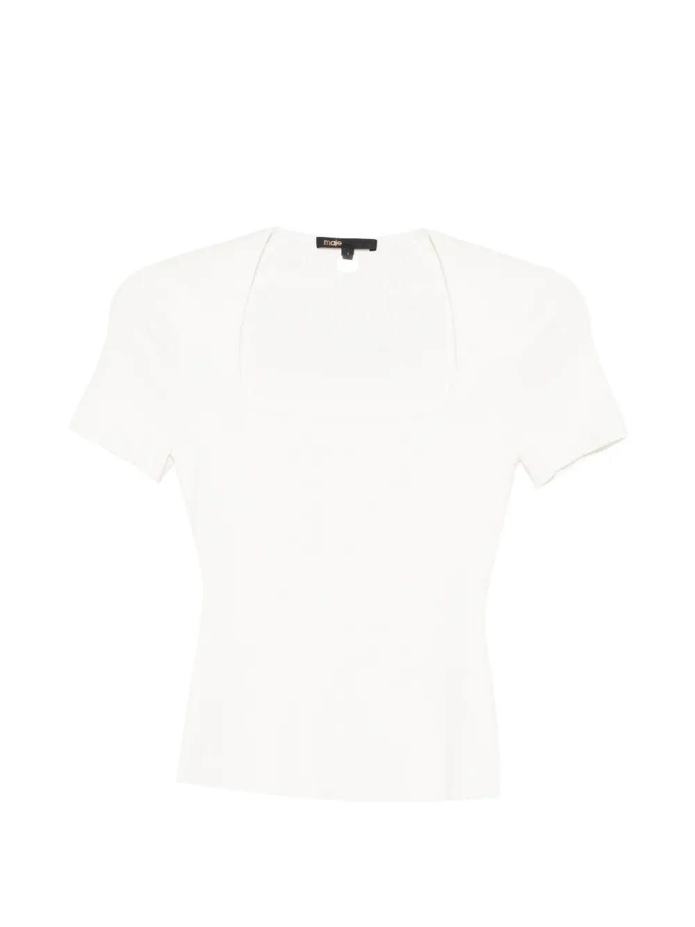 Maje square-neck T-shirt - Bianco