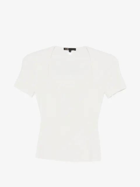 Maje playera con cuello cuadrado
