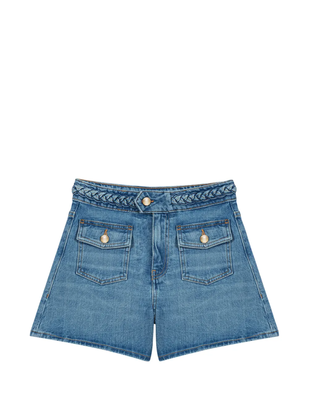 Maje braided trim pocket shorts - Blu