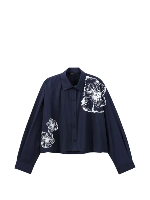 Maje cropped cotton shirt