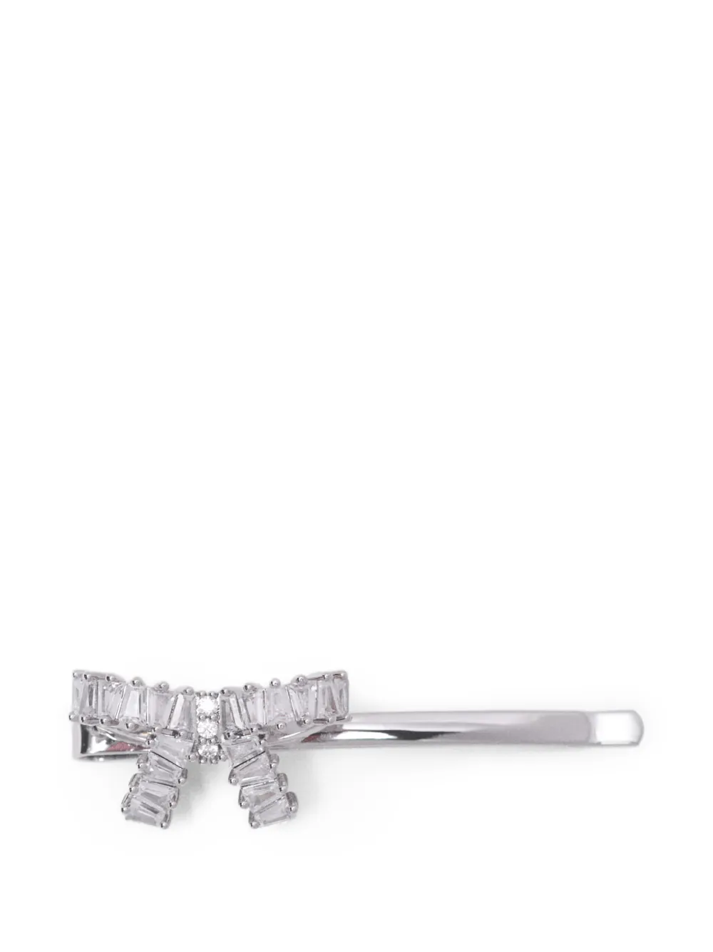Maje Fermacapelli con strass e fiocco - Argento