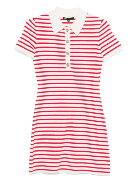 Maje striped button knit dress