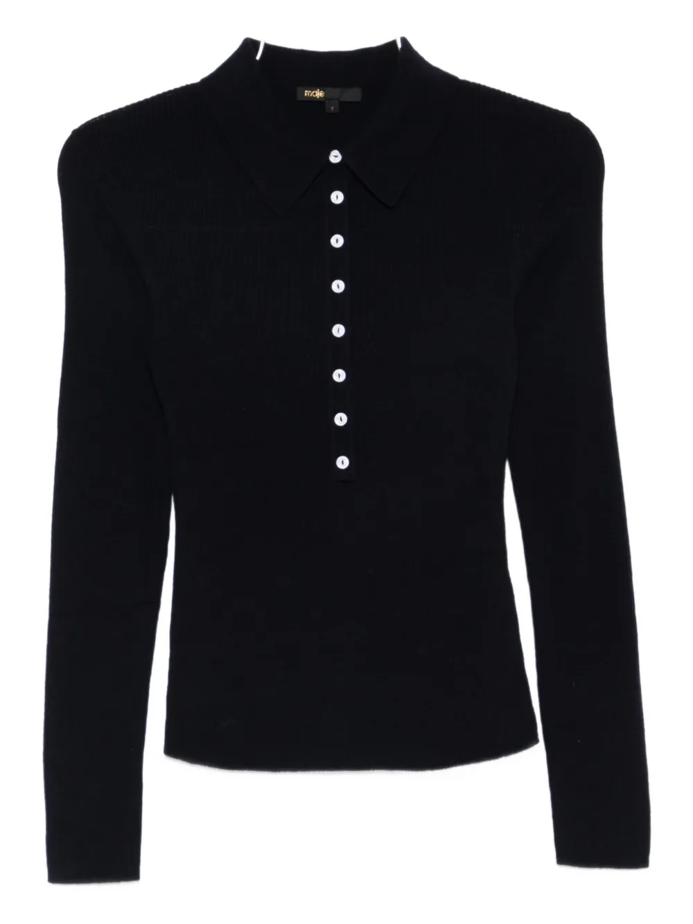 Maje Polo a maniche lunghe - Blu