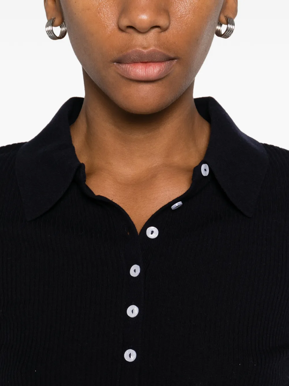 Maje Gebreide polotop met lange mouwen Blauw