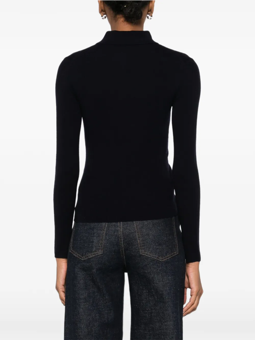 Maje Gebreide polotop met lange mouwen Blauw