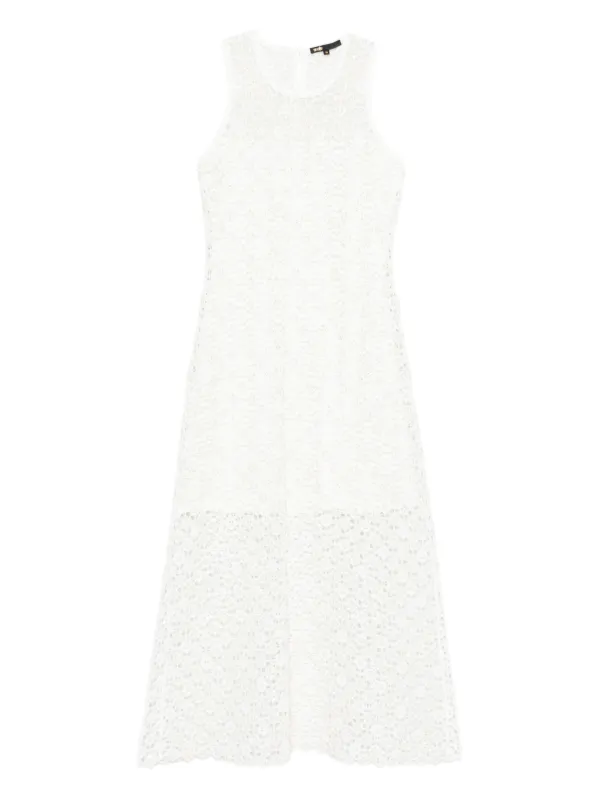 Maje Lace Knitted Dress | White | FARFETCH JO Maje Lace Knitted Dress | White | FARFETCH JO
