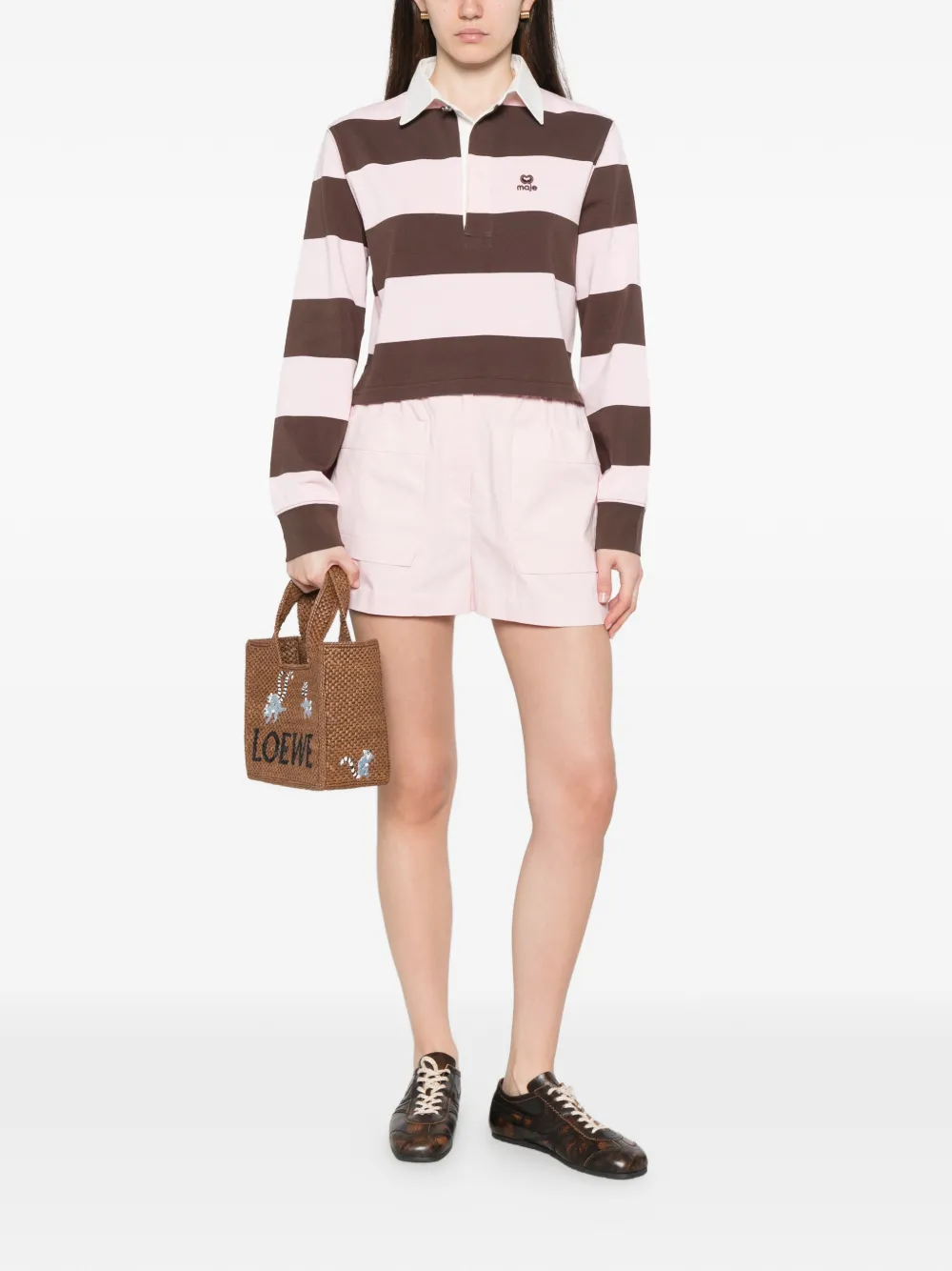 Maje Katoenen shorts Roze