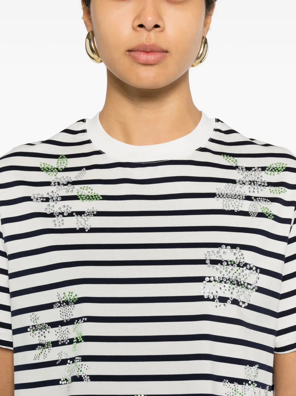 Maje Gestreept T-shirt Wit