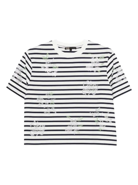 Maje t-shirt à rayures