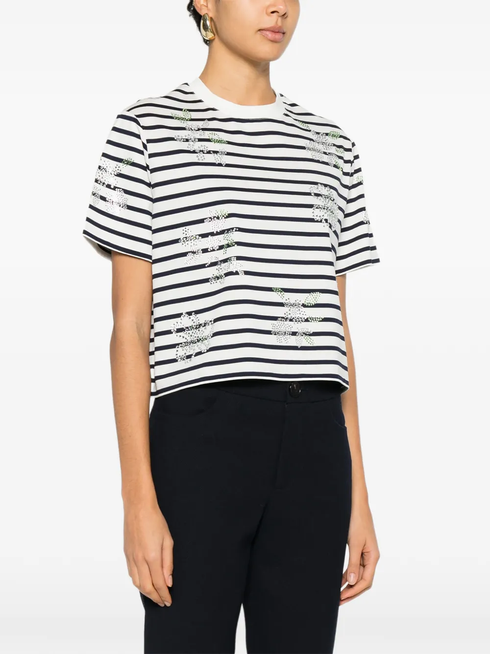 Maje Gestreept T-shirt Wit