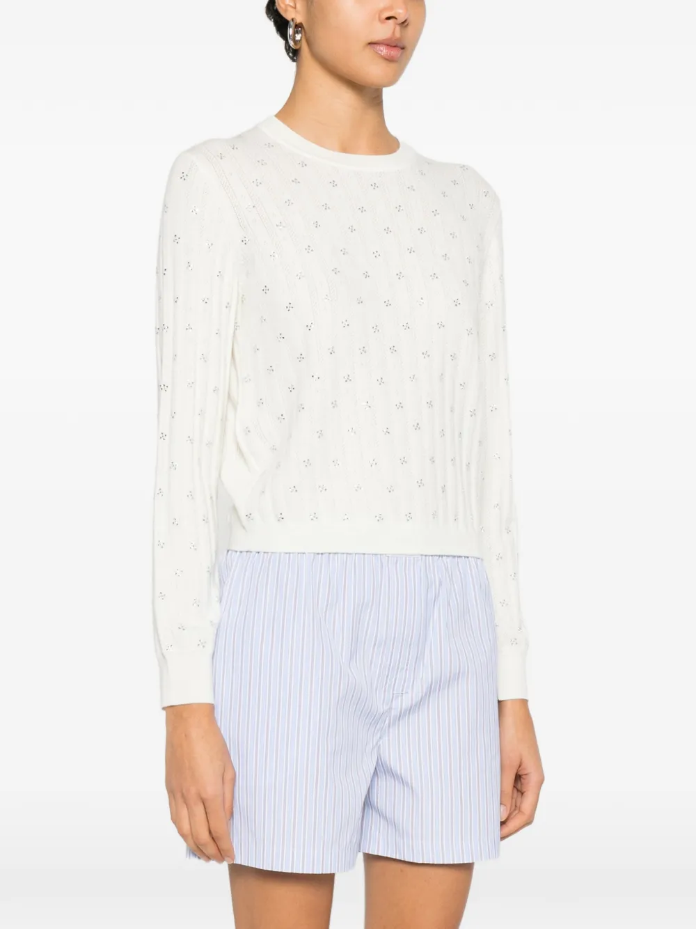  Maje Wool Top - White 
