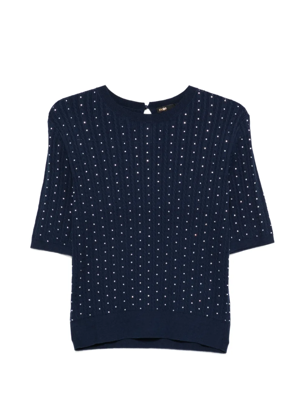 Maje embellished crew-neck T-shirt - Blu