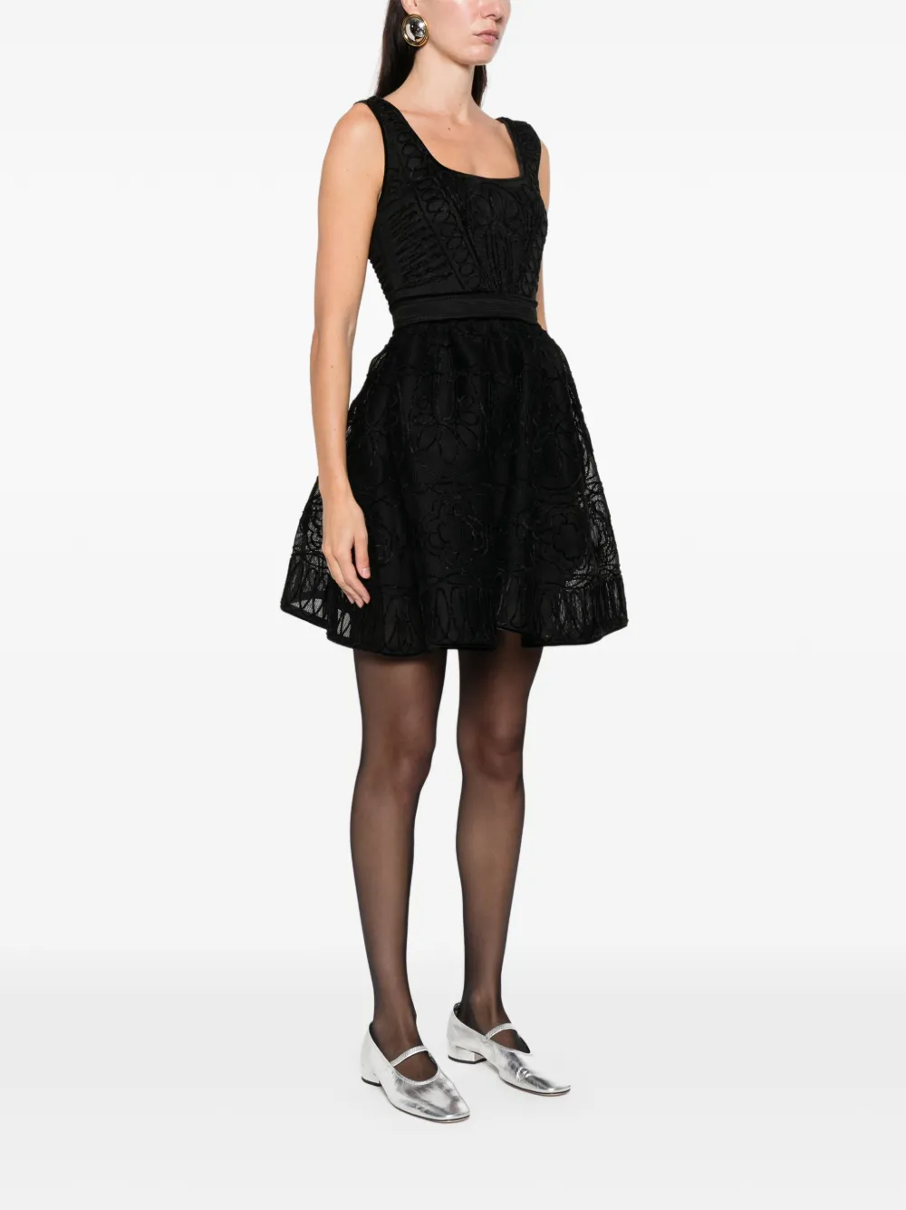  Maje Floral Mini Dress - Black 