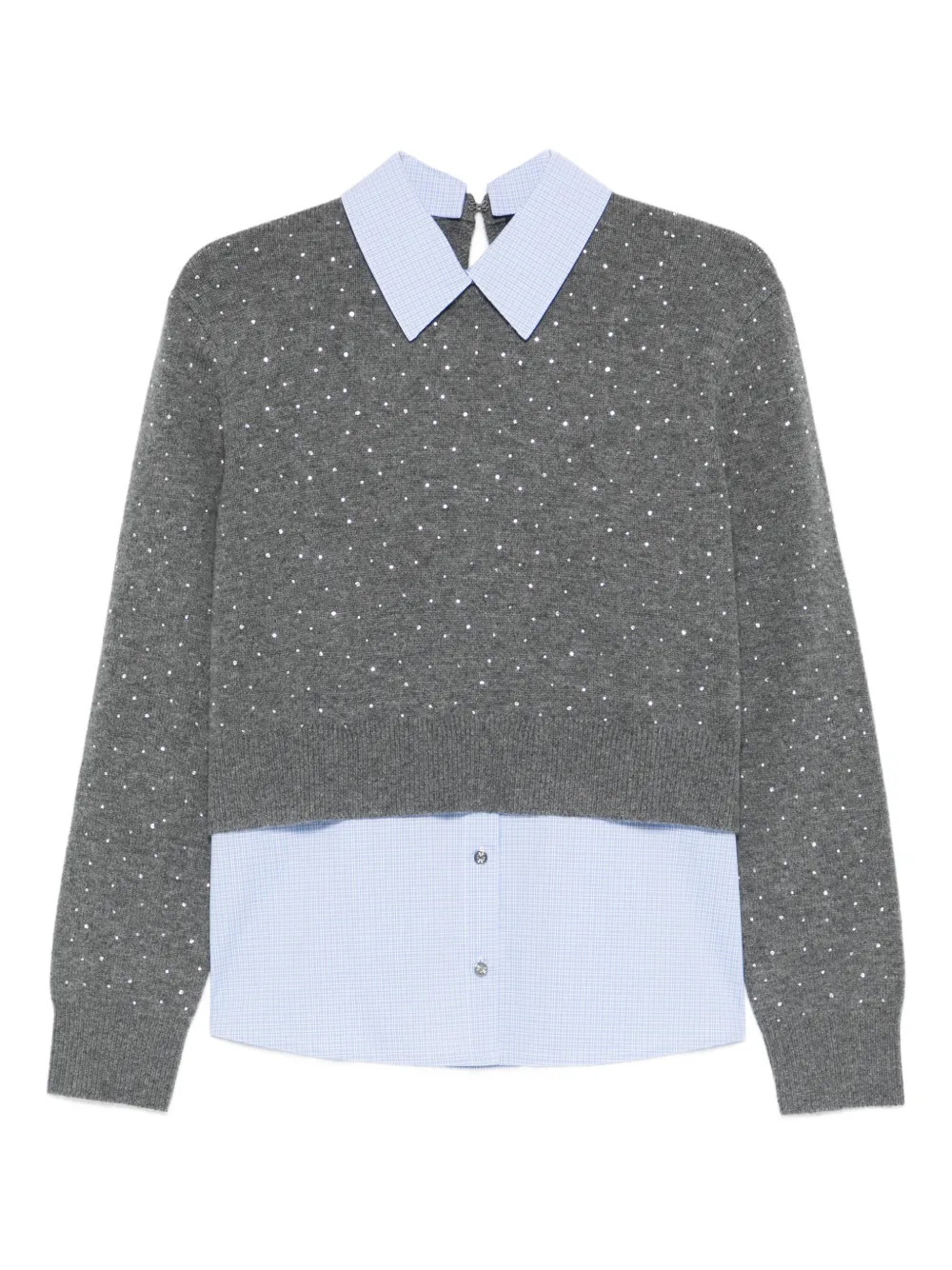 Maje Maglione con cristalli - Grigio