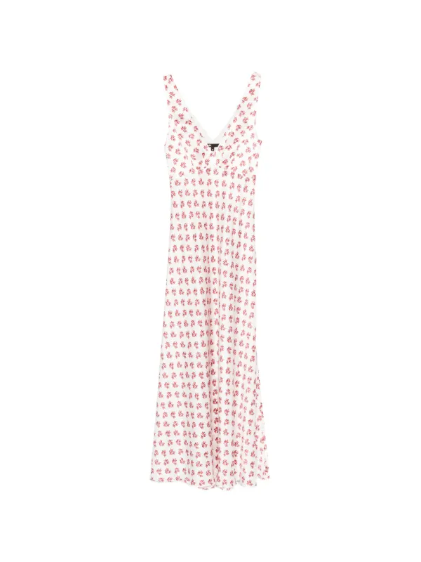 maje pink floral dress Maje puff-sleeves Floral Dress | Pink
