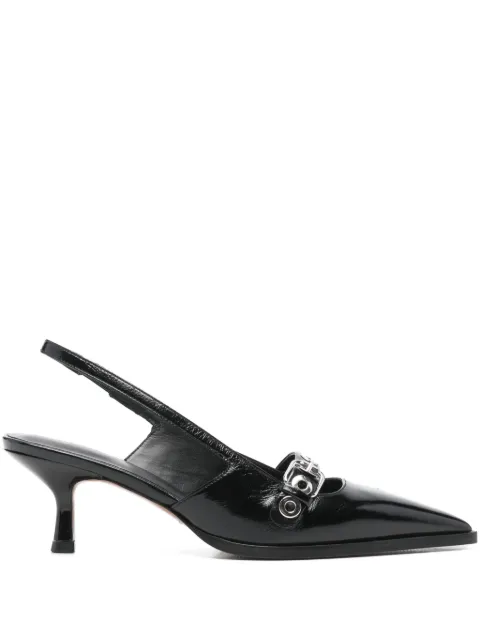 Maje 70mm eyelet strap pumps