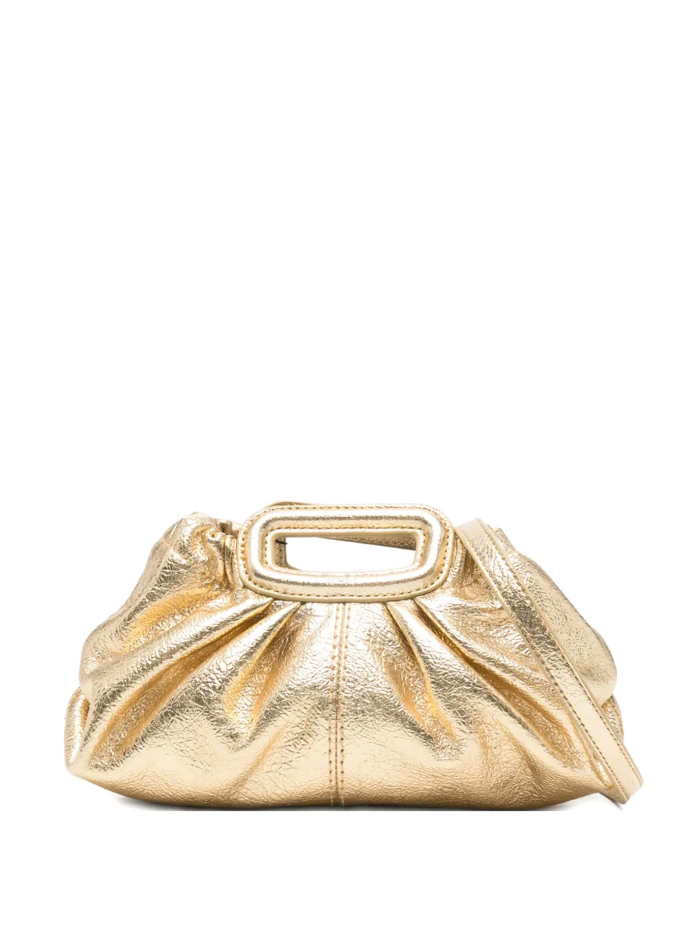 Maje Clutch mini in pelle - Oro