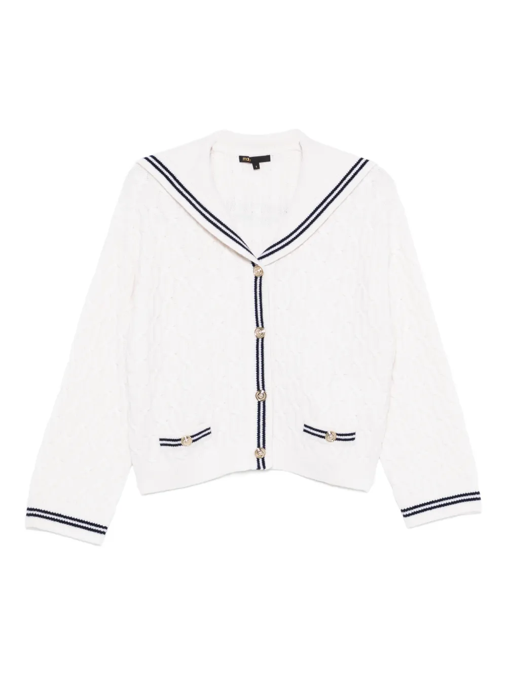 Maje Cardigan a righe - Bianco
