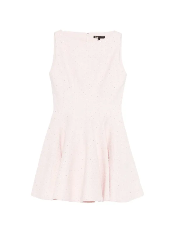 maje tweed dress pink Pink and ecru mottled tweed dress Pink For Women