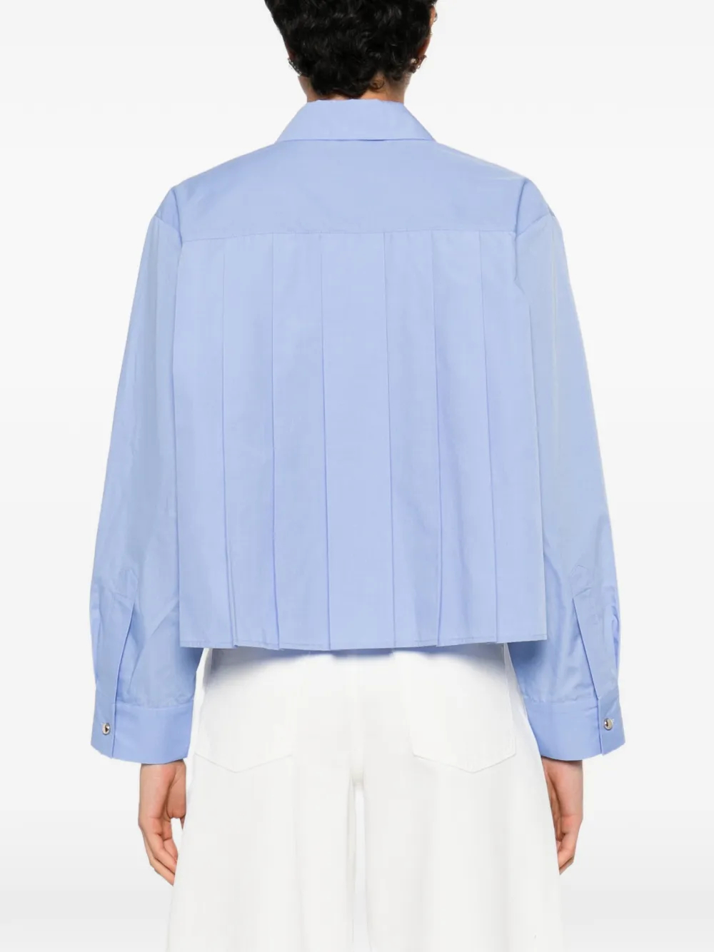 Maje Blouse met geborduurd logo Blauw