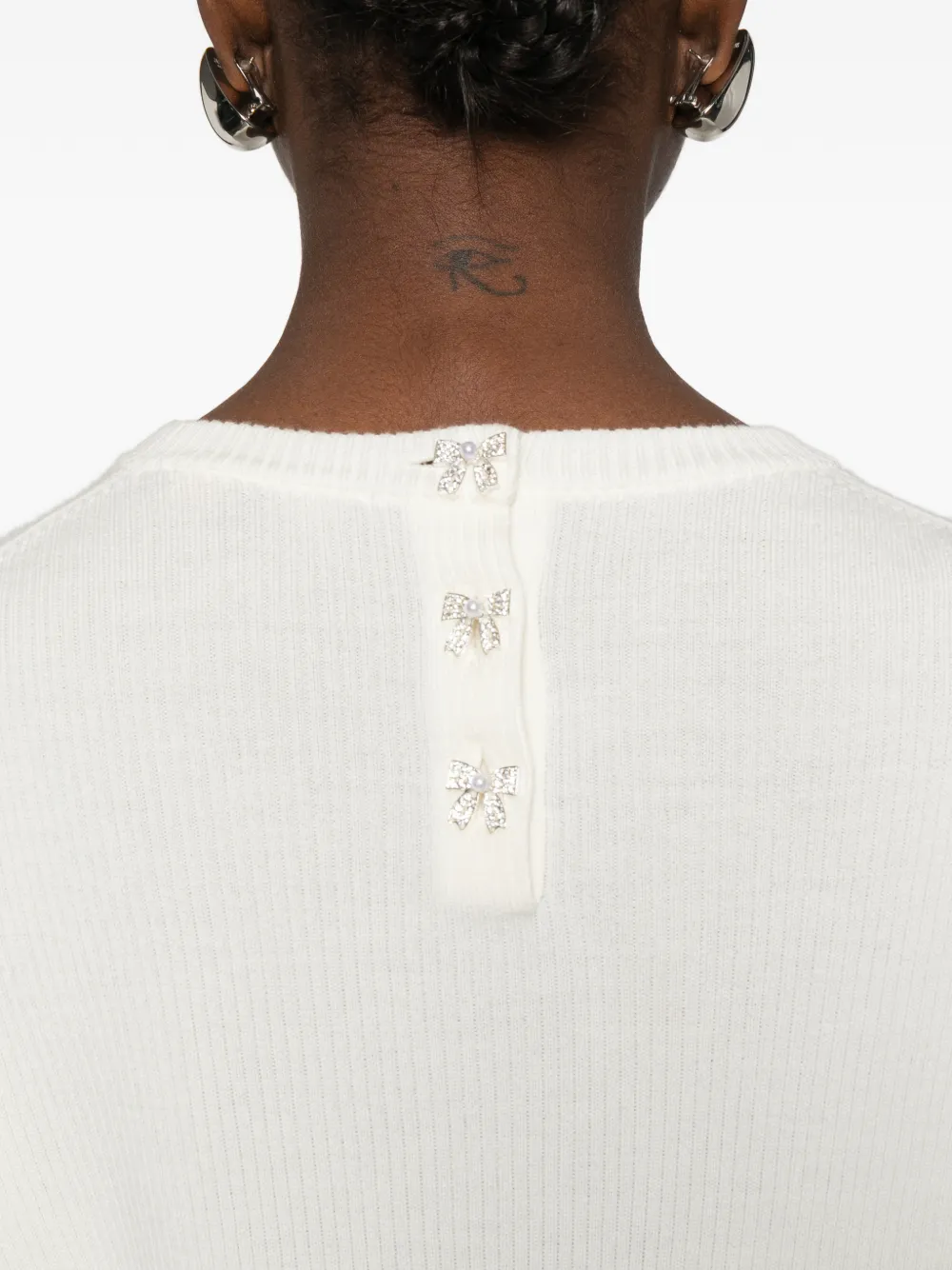 Maje Trui met sierknopen Beige