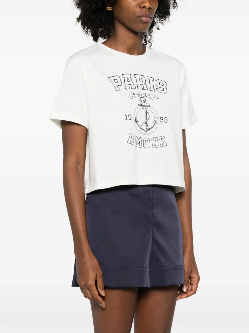  Maje Graphic-print T-shirt - White 