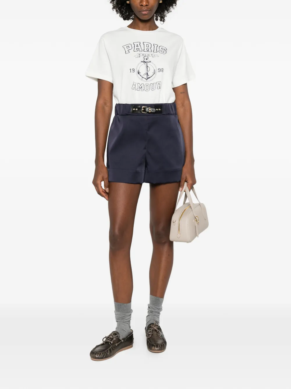  Maje Graphic-print T-shirt - White 